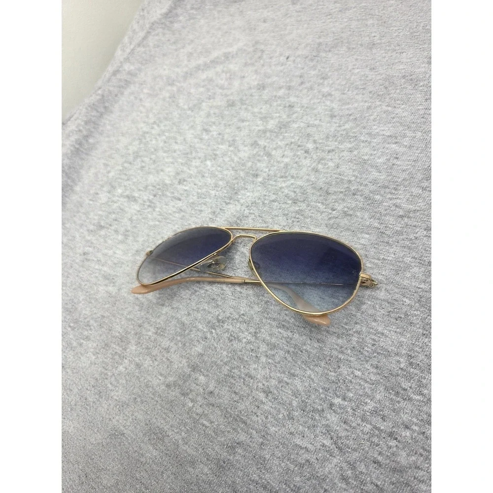 Authentic Ray-Ban Aviator Gold Frame Blue Lens 58 14 Vintage Sunglasses Mens